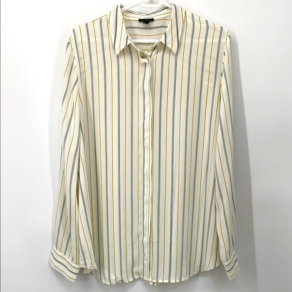 Ann Taylor Button Front Blouse Size XL NWT